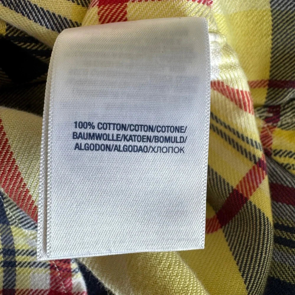 Ralph Lauren Kids Yellow Plaid Button Down Shirt Long Sleeve Cotton‎ 3 3T